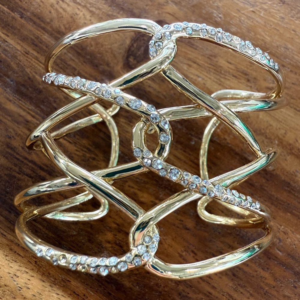 Alexis Bittar Gold and Silver Crystal Bracelet